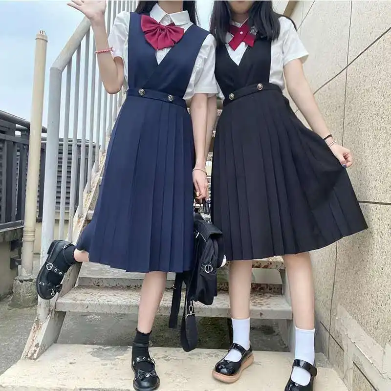 नाविक कॉलर नौसेना पोशाक जापानी लोलिता मिठाई धनुष-गाँठ लड़की रेट्रो डिजाइनर कपास Kawaii Preppy शैली लंबी आस्तीन वर्दी पोशाक