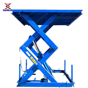 Plataforma Elevadora de Tijera Hidráulica Estacionaria con Certificación CE y Plataforma Abatible - Elevador de Tijera Industrial con Control Remoto - Product Image 3