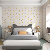 Wallpaper Modern Lucu Warna Pink untuk Kamar Tidur Anak, Tebal Anti Air, Desain Tempel Lepas, Latar Belakang Kartun
