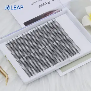 Jeleap fabrika fiyat 2d bireysel premade önceden yapılmış fan ısı bağlı hacim kirpik uzatma 0.15mm