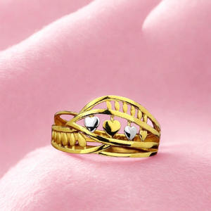 Anillo de diseño de corazón de oro de lujo para mujer, joyería fina, elegante regalo de aniversario de boda - Product Image 4