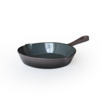 Poêle à griller ronde en fonte émaillée pour steak Poêle à frire antiadhésive pour œufs Four à induction