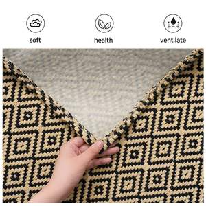 Tapis de couloir géométrique moderne, rectangulaire, marron, en Polyester, pour entrée de maison, salon, chambre à coucher, décoration de sol - Product Image 4