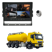 9 pouces AHD vidéo Quad Split LCD 4CH DVR moniteur système de caméra de recul pour camion/Bus connexion par carte SD Placement Portable