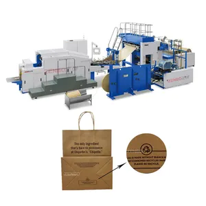Saco de papel reciclado totalmente automático de alimentação de rolo, máquina que faz zb360rs; fazendo a máquina artesanal saco de papel, equipamento de reciclagem