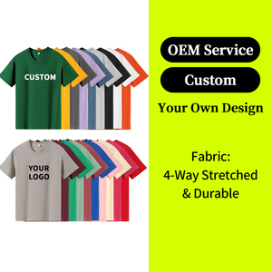 Vente directe d'usine, vêtements d'été de 180 grammes, poids lourd, plusieurs couleurs unies, t-shirt en coton doux personnalisé - Product Image 1