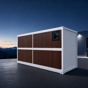 Casa Contenedor Plegable Moderna de 20 Pies con Diseño Rectangular y Paneles de Madera para Uso de Oficina - Product Image 1