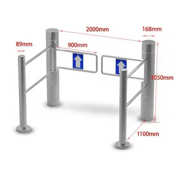 Porta barriera di accesso di sicurezza del cancello a battente automatico unidirezionale del supermercato