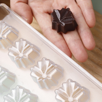Moule à chocolat en forme de feuille d'érable à 21 cavités, moule à chocolat en plastique 3D personnalisé, outils pour gâteaux pour le jour de Thanksgiving