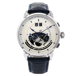 Montres multifonctionnelles pour hommes, livraison directe, mouvement à quartz japonais, bracelets en cuir véritable, résistantes à l'eau 30m, luxe et mode - Product Image 1