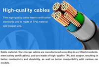 Cargador para Vehículos Eléctricos Tipo 2, 7kW 11kW 22kW, Tipo 1, Tipo 2, J1772, NACS, GBT, CCS1, CCS2, Inteligente, OCPP, DLB, WiFi, Bluetooth, APP, RFID, LCD, Temporizador, IP65