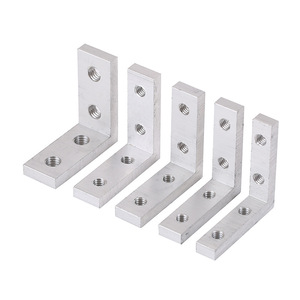 Aluminum Alloy L Angle Bracket 2020 30 30 40 40 45 50mm 5mm Thickness For Industrial Aluminum Profiles - Product Image 1