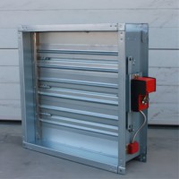 Régulateur de débit d'air flexible en acier galvanisé à structure multi-lames pour la régulation du flux d'air des conduits CVC, usage commercial