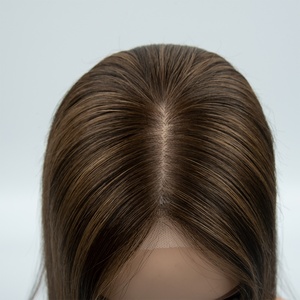 ท็อปเปอร์ผมไหมแบบปกปิดหนังศีรษะ พร้อมด้วย HD Lace Front ขนาด 3x6 นิ้ว ผลิตตามสั่งจากโรงงาน สำหรับผมบางและเส้นเล็ก - Product Image 3