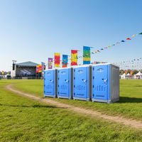 Toilettes portables d'extérieur à usage public avec lavabo, en PEHD, écologiques et durables, à vendre