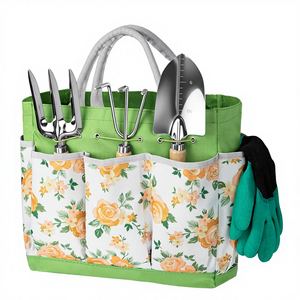 Ensemble d'outils de <span class=keywords><strong>jardinage</strong></span> en acier inoxydable robuste pour femmes, 10 pièces, avec pulvérisateur, gants, scie, poignée ergonomique, sac de rangement élégant - Product Image 1