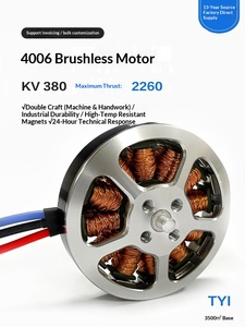 Moteur à disque en aluminium sans balais pour drone <span class=keywords><strong>TIYI</strong></span> 4006, 380KV, haute puissance, électrique, haute vitesse, modèle 30A - Product Image 6