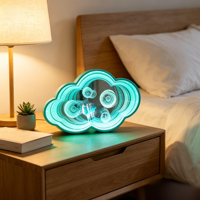 Miroir infini LED Art Déco personnalisé en forme de nuage irrégulier, certifié ROHS, pour la vente en gros, les boutiques de mariage, les magasins de cadeaux et l'usage commercial intérieur