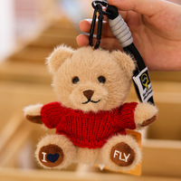 Peluche en coton PP unisexe en gros, écologique, jouet en peluche, adorable poupée capybara de dessin animé, porte-clés avec sweat-shirt