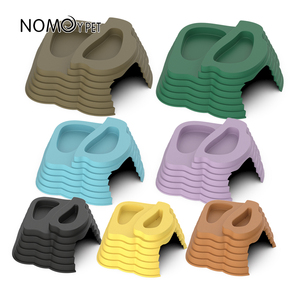 NOMOY PET <span class=keywords><strong>Abri</strong></span> cachette coloré en plastique PP pour reptiles, avec gamelle pour nourriture et eau - Product Image 2