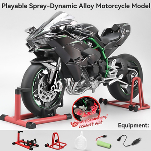Nouveau style 2026 – Moto <span class=keywords><strong>Kawasaki</strong></span> <span class=keywords><strong>Ninja</strong></span> H2R en métal moulé sous pression 1:6 avec clé, fonction de pulvérisation, jouet électrique ludique, nouveauté high-tech - Product Image 5