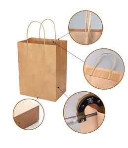 Brown Kraft Food Packaging <b>Bags</b> Eco Friendly Paper <b>Packing</b> <b>Bag</b> for Food Shopping Gift Clothing - Product Image 1