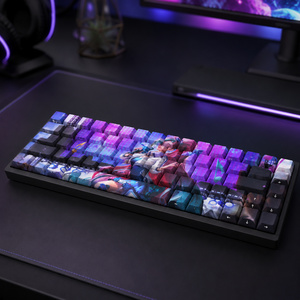 LOL <span class=keywords><strong>KDA</strong></span> ALL OUT Seraphine Rising Star - Juego de 68 Teclas PBT con Impresión Lateral por Sublimación para Teclado Mecánico de Juegos - Product Image 4