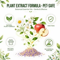 Granulés désodorisants végétaux pour cages d'animaux de petite taille, 3 senteurs : Camomille, Jasmin, Pomme, mélange de litière naturelle, 40g, toutes saisons