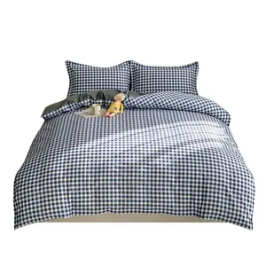 100% Baumwolle Unisex bedruckte Quilts Bett bezug und Kissen bezug 4 Stück Größe Bettwäsche Tages decke Set