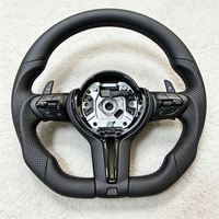Volant pour BMW Série F 335i F30 F20 F48 M3 F80 F25 E90 E87 X5 E70 F01 F10 Noir Perforé en Cuir Plein Accessoires Auto