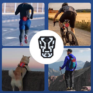 Luz Trasera Recargable para Bicicleta CB 18196 LED Impermeable IpX6 4 Modos Negro Caqui Gris Luz para Bicicleta de Montaña y Scooter - Product Image 5