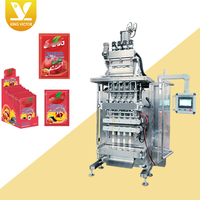 Machine à emballer verticale automatique de poudre de jus de sachet de joint latéral de 4
