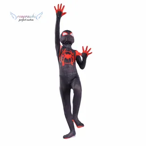 Spider-Man Ke Spider-Ayat Halloween Bermain Peran Kostum Anak Celana Ketat Tahap Anak-anak Bermain Peran