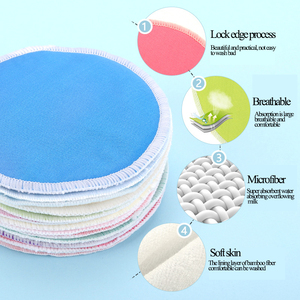 Almohadillas lavables para lactancia de mujeres embarazadas, impermeables, de fibra de bambú, 12cm - Product Image 3