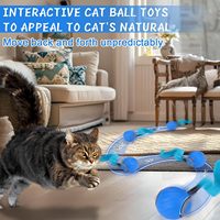 Balle de jeu électrique interactive automatique rechargeable à 2 vitesses pour chats d'intérieur avec 3 queues mobiles - Exercice et divertissement
