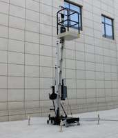 Plateforme élévatrice mobile à mât unique en alliage d'aluminium, hydraulique, 6m, 8m, 10m, couleur personnalisée