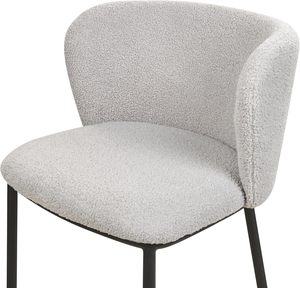 Tabouret <span class=keywords><strong>de</strong></span> <span class=keywords><strong>bar</strong></span> moderne en tissu bouclé beige avec structure en métal <span class=keywords><strong>noir</strong></span>, <span class=keywords><strong>chaise</strong></span> haute pour comptoir, idéal pour café, bistrot, <span class=keywords><strong>bar</strong></span> à domicile, mobilier commercial - Product Image 2