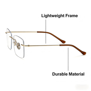 <span class=keywords><strong>Gafas</strong></span> Ópticas <span class=keywords><strong>de</strong></span> Titanio sin Montura XPZ, Marca <span class=keywords><strong>de</strong></span> Lujo para Hombre y Mujer, Lentes Personalizables, Anti Luz Azul, para Todas las Formas <span class=keywords><strong>de</strong></span> Rostro - Product Image 3
