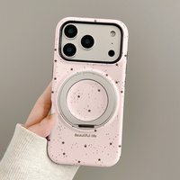 Coque de téléphone portable Smoke Powder Star Film Shell avec support à 360 degrés, compatible avec iPhone 18 Pro