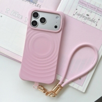 Coque de téléphone de luxe en silicone texturé pour iPhone 18 17 Pro Max 17 Pro Max 16 Pro 15 Pro Max 14, antichoc, souple en TPU, avec dragonne