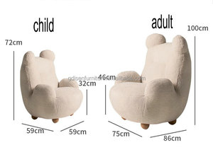 <span class=keywords><strong>Fauteuil</strong></span> d'appoint pour enfants en forme d'<span class=keywords><strong>ours</strong></span> avec logo personnalisé, revêtement 100 % tissu, pour chambre d'enfant/salon, service OEM - Product Image 2