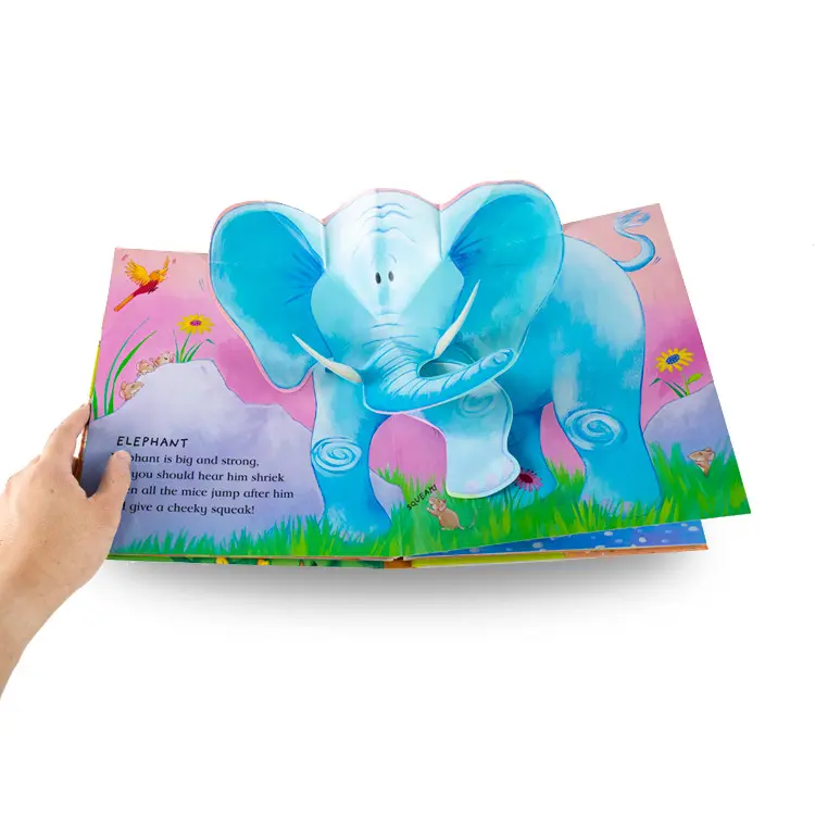 Impresión personalizada 3D para niños, Libro de cartón educativo, OEM