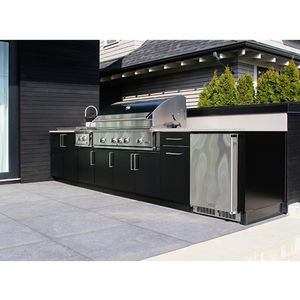 Brûleurs de barbecue commerciaux modernes four à baril gril de barbecue Style d'armoire robuste avec brûleur latéral Plaque chauffante à gaz - Product Image 1