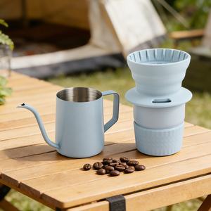Ensemble de cafetière de voyage pour le camping en plein air, ensemble de cafetière portable tout-en-un - Product Image 5