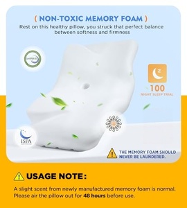 Adjustable Memory Foam Cervical <b>Pillow</b>, Orthopedic Wedge <b>Pillow</b> for <b>Neck</b> Pain Relief, Ergonomic Support for All Sleep Positions - Product Image 5