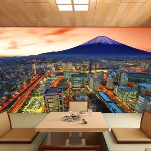 Mural de Pared de Estilo Japonés Tradicional, Papel Tapiz Artístico del Monte Fuji para Izakaya y Hotel - Product Image 1