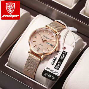 POEDAGAR 312 Women Fashion Antique Fashion Elegant Stainless Steel Mesh Strap Analog 3ATM <b>Waterproof</b> Quartz <b>Watch</b> 2026 - Product Image 2