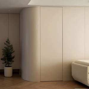 Porte secrète invisible moderne, design personnalisé en aluminium-bois, pour espaces intérieurs - Product Image 1