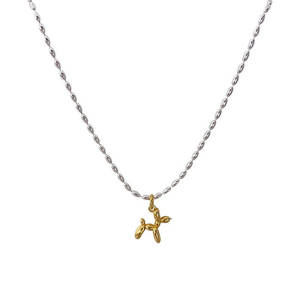 Collier à boucle universelle en argent pur S925, version coréenne, à faire soi-même, pendentif en forme de grain de café, design de niche, pendentif empilable tendance - Product Image 5