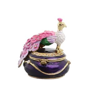 Металлическая шкатулка-украшение в виде тукана из пайета от производителя из Гуандуна, ручная работа, эмаль, для декора дома - Product Image 1
